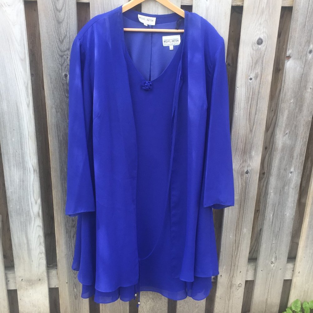Michel Antoni vintage blue dress & jacket - 24W